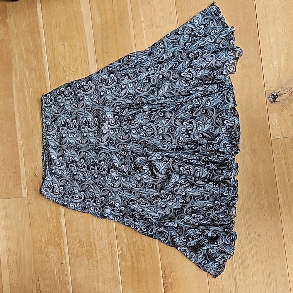 Jones New York size 14 taupe and teal side zippered skirt